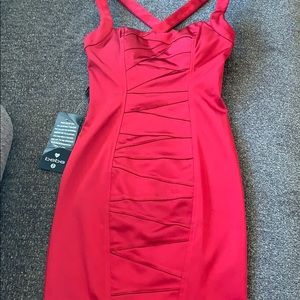 Red Bebe above knee classy evening dress xxs